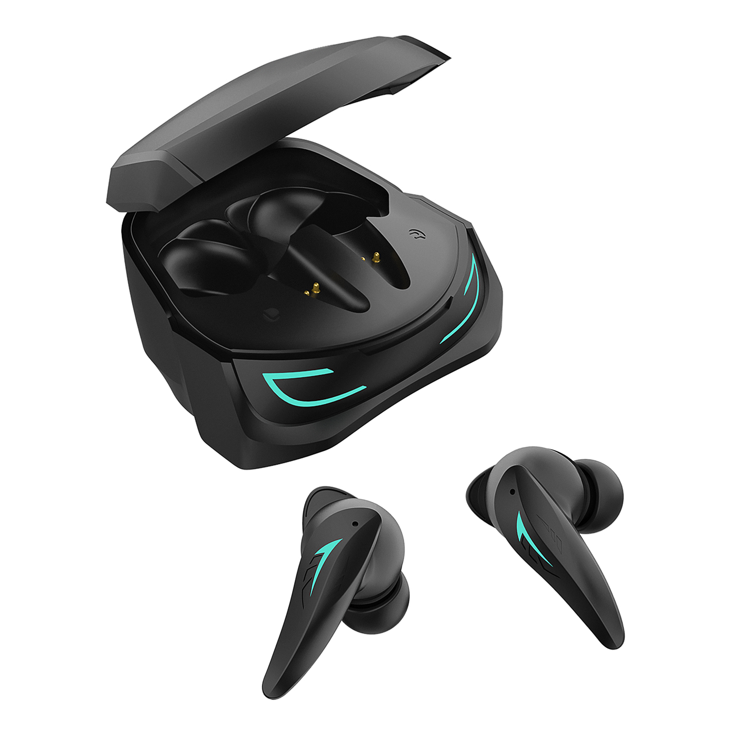Rampage Clutch T01 Siyah 4 Mikrofonlu ENC+ANC Oyuncu Bluetooth V5-3 TWS Gerçek Kablosuz Kulaklık